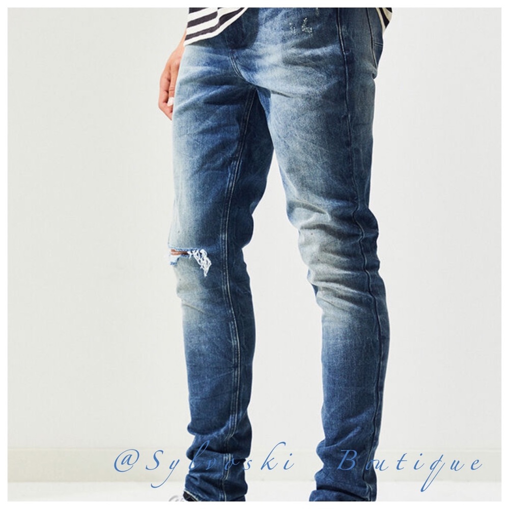 🔥PacSun Destroy Splatter Stacked Skinny Jeans NWT - Picture 3 of 8